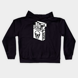 Cigarette packet - DEATH - B&W Kids Hoodie